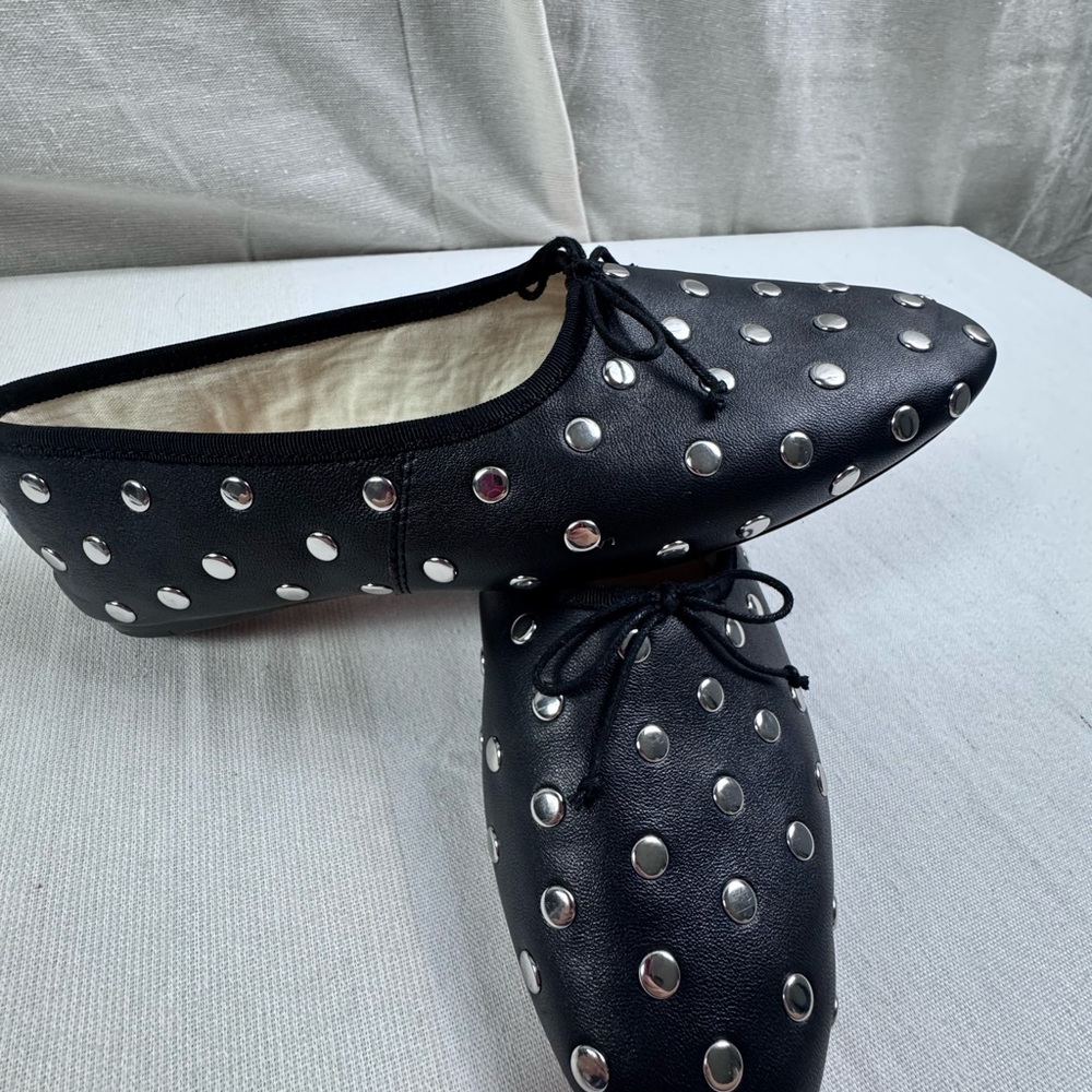 Loeffler Randall/ Landon Black/Silver ballet flat size 9
